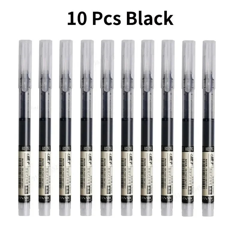 Needle Gel Pens Straight Liquid Ballpoint Pen Kawaii Stationery School Office detail view