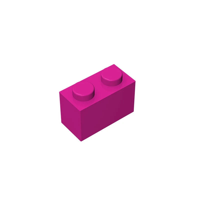 Educational Assemblage Gobricks Brick 1 x 2 without Bottom Tube | Compatible with Leg lifestyle view