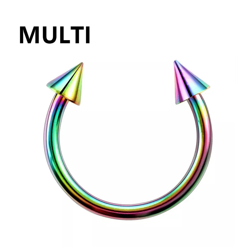 1PC Stainless Steel Helix Piercing Eyebrow Lip Labret Rings Stud Earring 6/8/10mm Tragus detail view