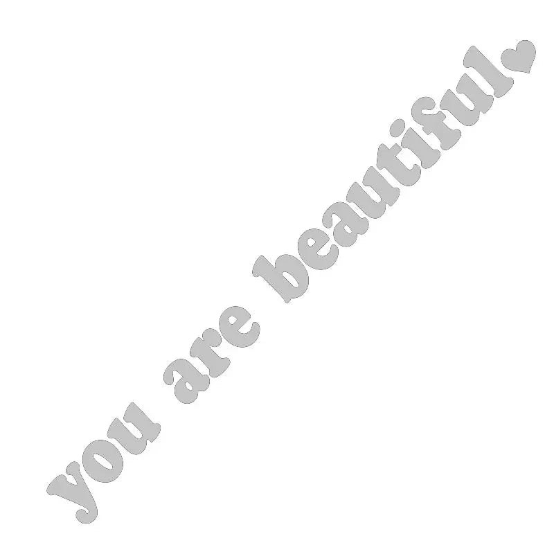 The Text Car Stickers You Are Beautiful Interior Decoration Rear View Mirror Fashion Stickers Creative Sport PVC Vinyl Decals