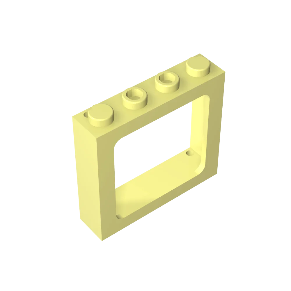Gobricks Window 1 x 4 x 3 Train with Shutter Holes and Solid Studs on Ends | Compatib alternate view