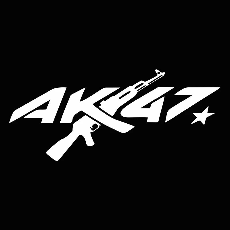 Car front and rear glass car stick triangle window sticker AK creative personality reflective stick waterproof car sticker