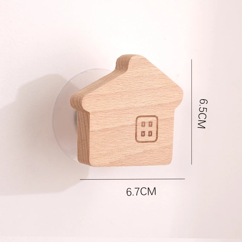 Wooden Animal Hook | Cute Wall Mounted Coat and Key Holder additional angle