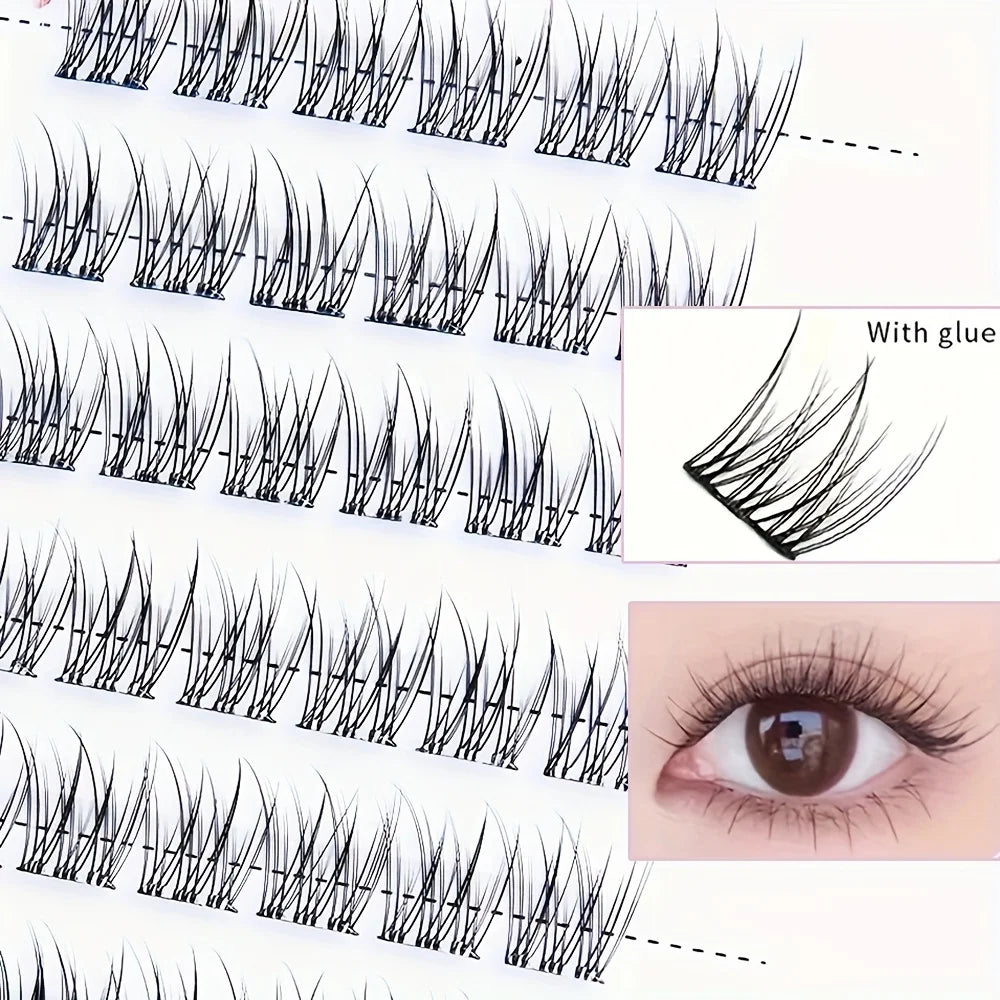 Self-Adhesive Eyelashes | No Glue Needed, C-Curl, Japanese-Korean Beauty Series for E alternate view