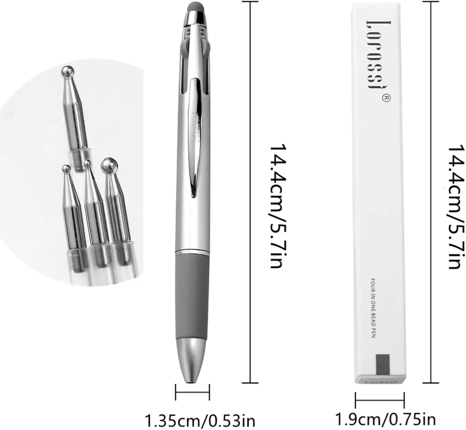 YIKOOLIN 5-in-1 Nail Dotting Pen Art Tools Ballpoint Pen Design Nail Art Tip Dot Pa additional angle