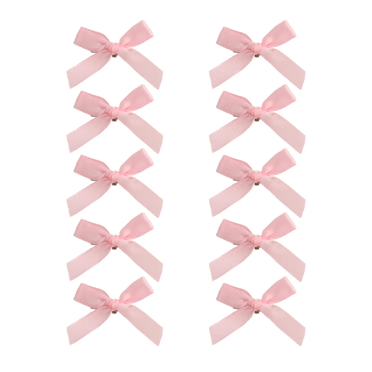 10pcs 4cm Cute Ribbon Bow Hair Clips Girls Korean Style Bowknot Mini Clip Hairpin Bar alternate view