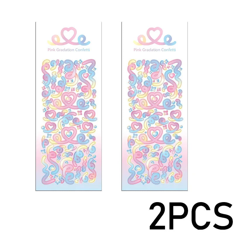 1PCS New Cute Deco Stickers Photocard Decor Kawaii Decorative Scrapbooking Decorative close-up view