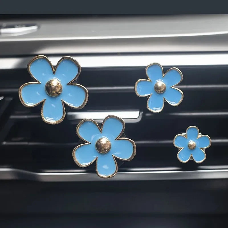 4Pcs/set Car Air Outlet Perfume Clip Cute Flower Aromatherapy Clip Mini Decoration Ca lifestyle view