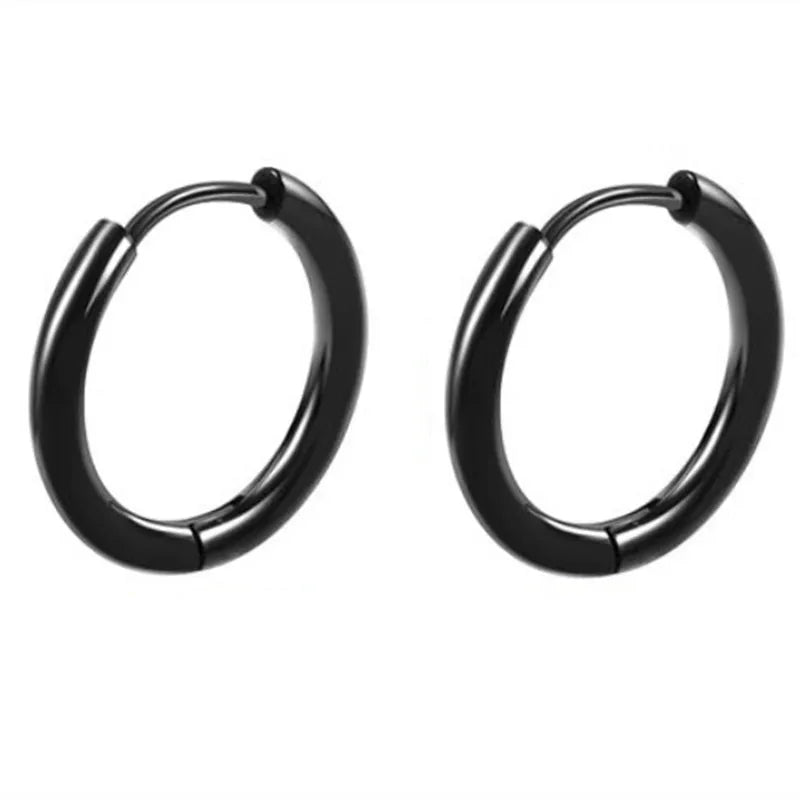 Stainless Steel Huggie Hoop Earrings | Unisex Cartilage Helix Tragus Jewelry alternate view