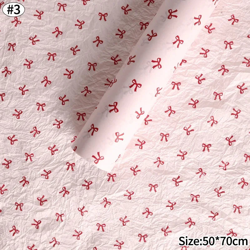10Pcs Pink Bowknot Sydney Paper | Hand-Kneaded Paper Cotton Paper Bouquet Flower Wrap alternate view