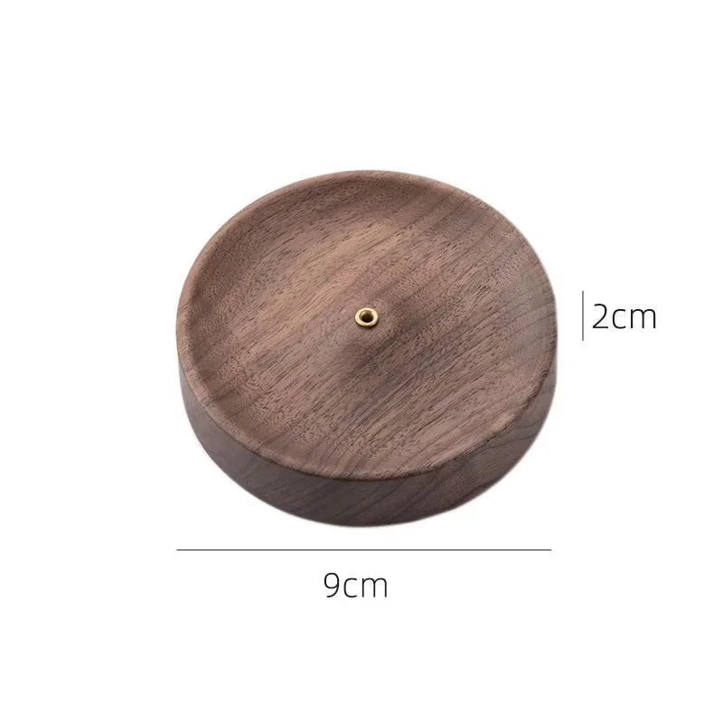 Solid Wood Incense Stick Holder | Handmade Tea Ceremony Incense Burner Tray alternate view