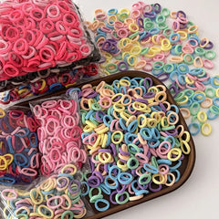 Colorful Basic Hair Ties Scrunchie Rubber Band Ponytail Hold Fashion Hair Accessories close-up view