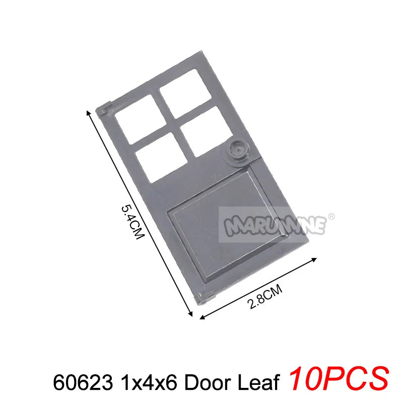Marumine Window and Door Building Blocks | Compatible City House Parts Set
