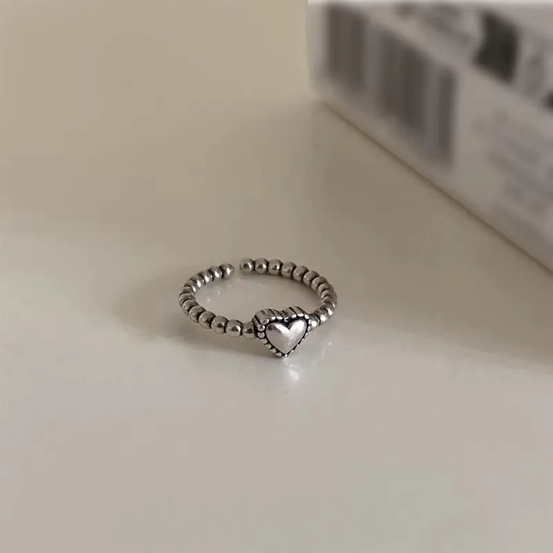 PANJBJ 925 Sterling Silve Multilayer Irregular Geometric Ring for Women Simple Charm Ret detail view