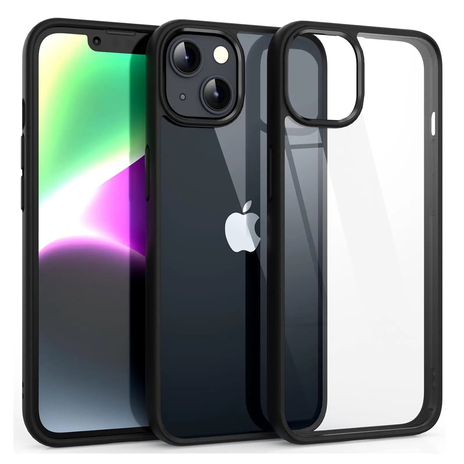 Colour Back Transparent Shockproof Phone Case for iPhone 16 15 14 13 12 11 Pro Max additional angle