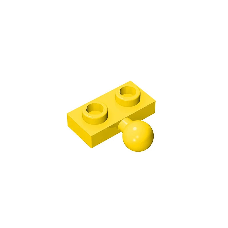 Plate, Modified 1 x 2 with Tow Ball on Side | Gobricks Building Block close-up view
