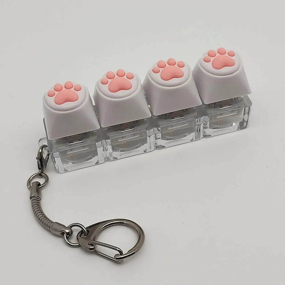 Cat Paw Keychain Pendant – Silicone Bag & Phone Charm, Cute Gift for Cat Lovers & Bir alternate view