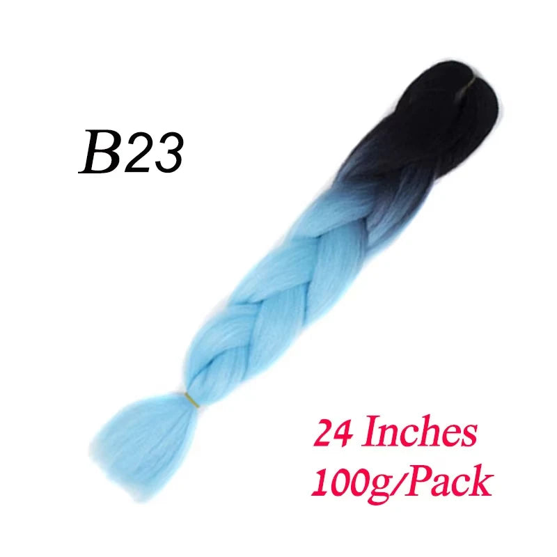 Lihui Pre Stretched Jumbo Braid Hair Extensions 24 inch | Kanekalon Synthetic Hair for African Braids