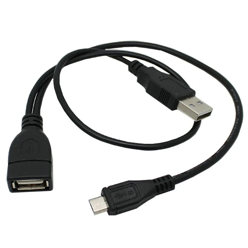 2-in-1 Micro USB to USB OTG Adapter with Power Cable | For Fire Stick, PlayStation Classic & More