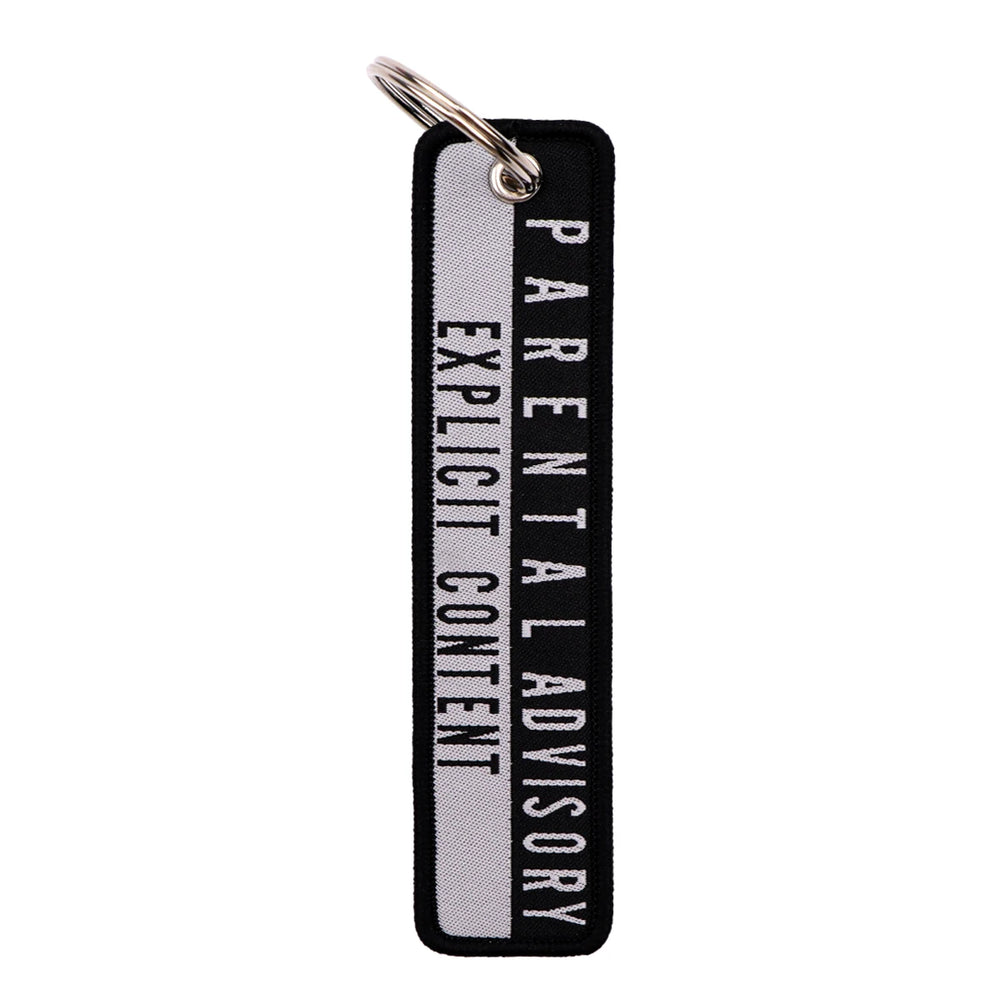 Embroidered Quote Key Fob | Personalized Gift Keyring additional angle