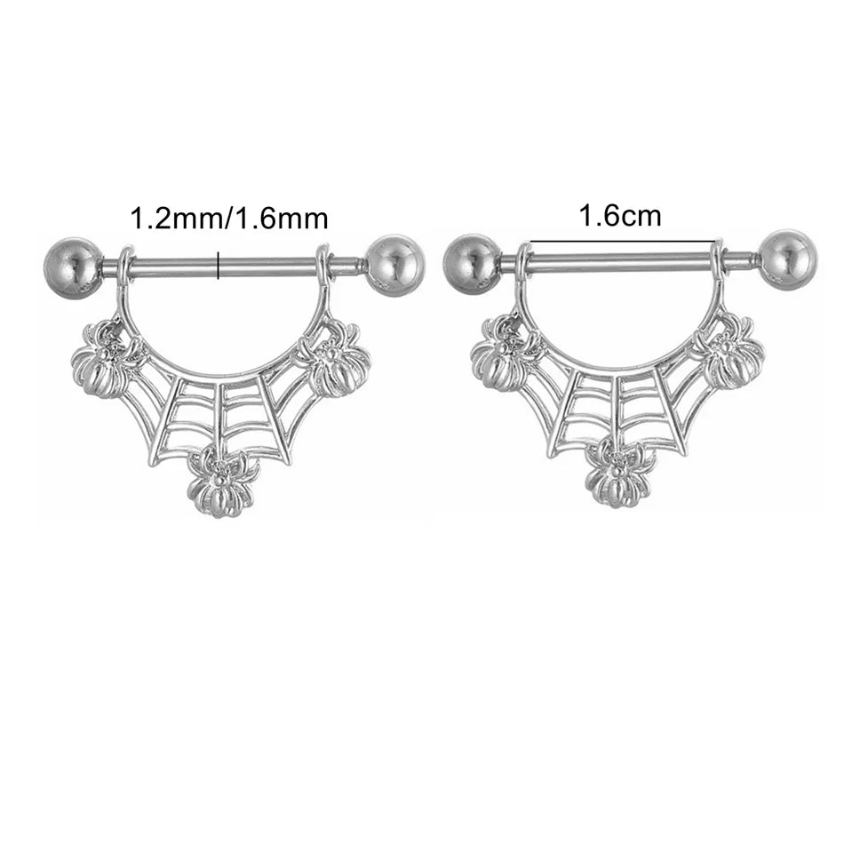2pc 16G 14G Titanium Barbell CZ Zircon Nipple Shield Jewelry Women Anti-allergic Bo additional angle