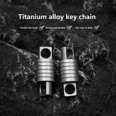 Quick Release 360° Titanium Keychain Swivel | Mini Spinner Buckle Holder close-up view