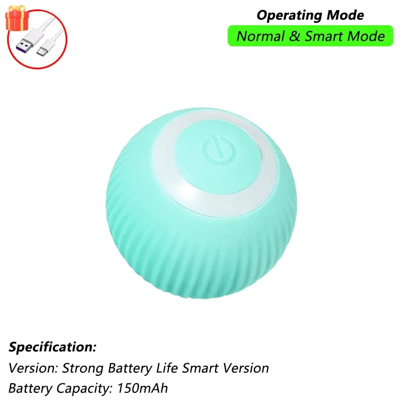 Interactive Smart Cat Toy Ball | Automatic Rolling Ball with Obstacle Avoidance close-up view
