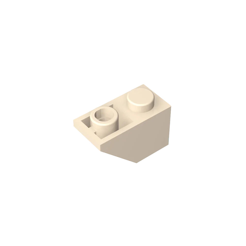 Gobricks GDS-597 Slope, Inverted 45 2x1 | Compatible Building Block for DIY close-up view