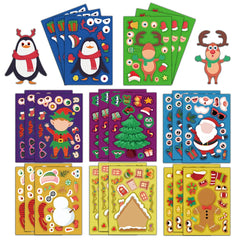 8PCS Christmas Face Changing Series Stickers Account Materials Skateboarding Notebook Gooka Stickers