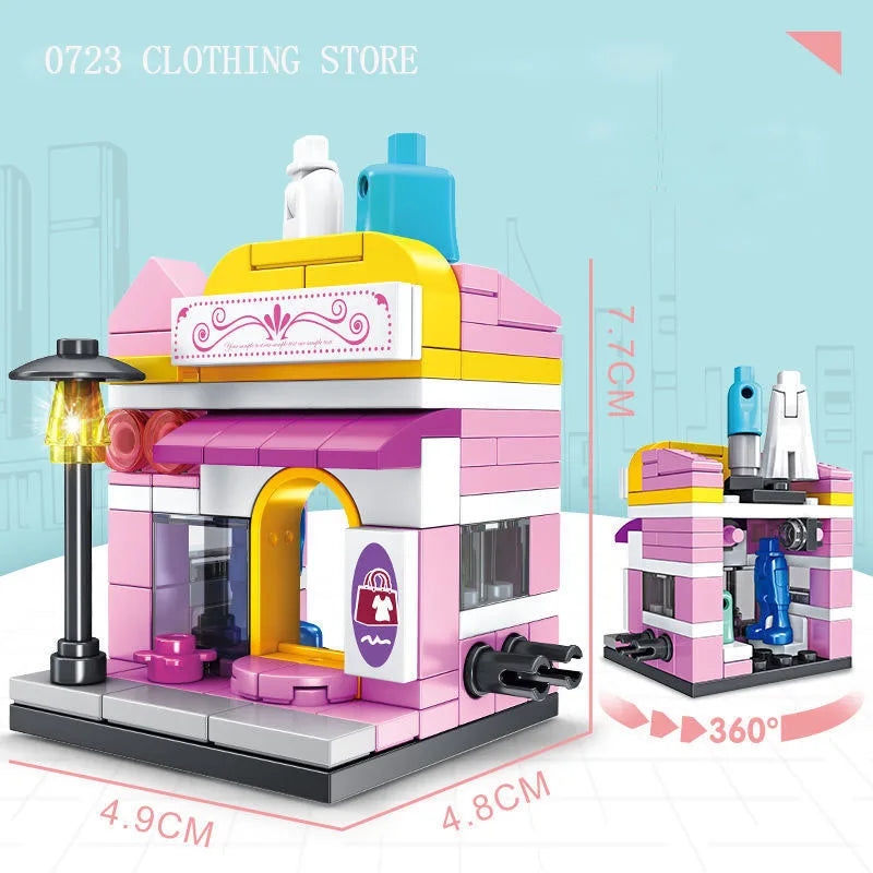 Stackable Building Blocks Toy 8 Pieces | City Street View Set for Kids lifestyle view