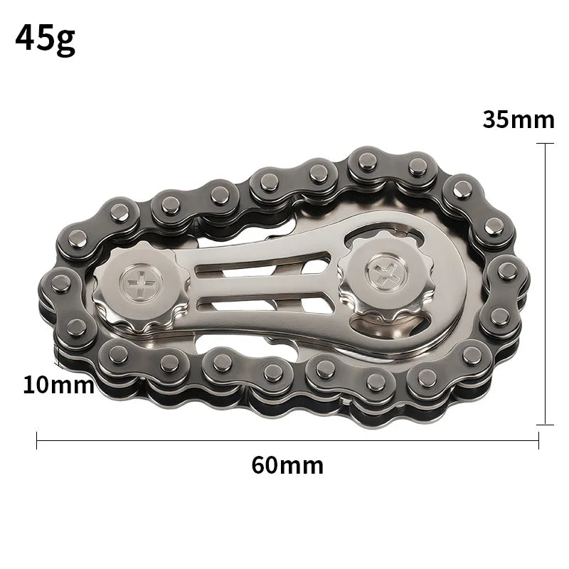 Metal Fidget Spinner Office Desk Toy | Stress Relief Gear Spinner for Adults detail view
