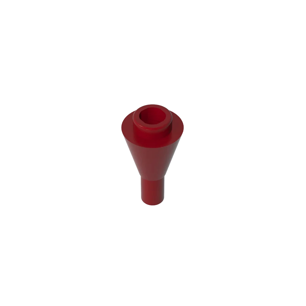 Gobricks GDS-1138 Cone 1 x 1 Inverted with Bar | Building Block for DIY Creations detail view