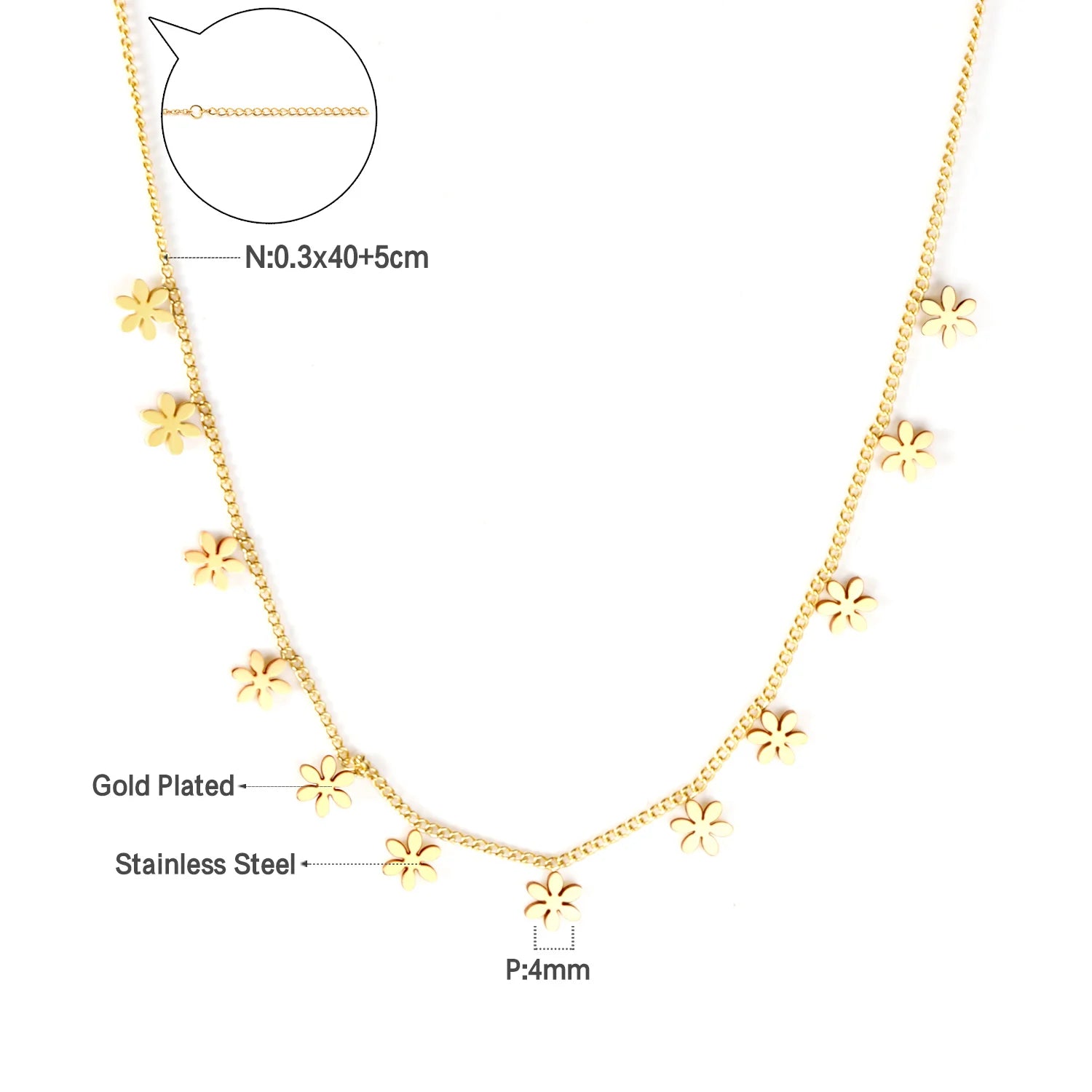 LUXUKISSKIDS Sweet Multicolor Drip-Oil Beads Necklace Women's Bohemia Stylish Clavicle C detail view