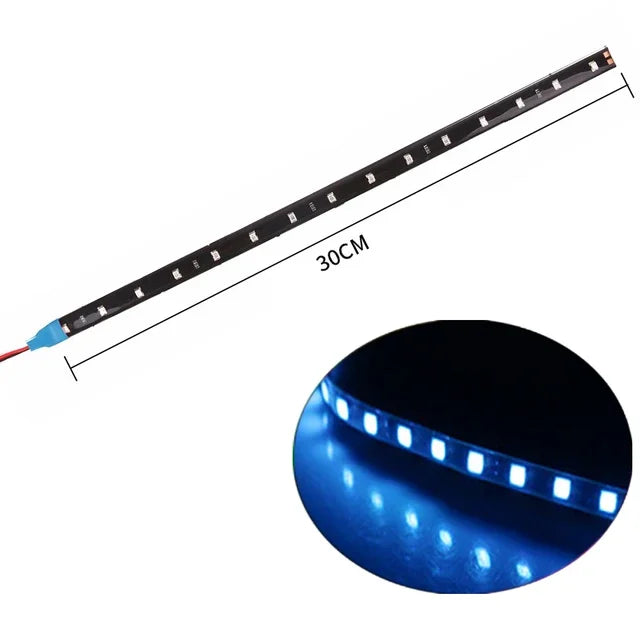 Car Led Strip Light 30cm | 12V Waterproof Interior Decoration for Car Motorcycle close-up view
