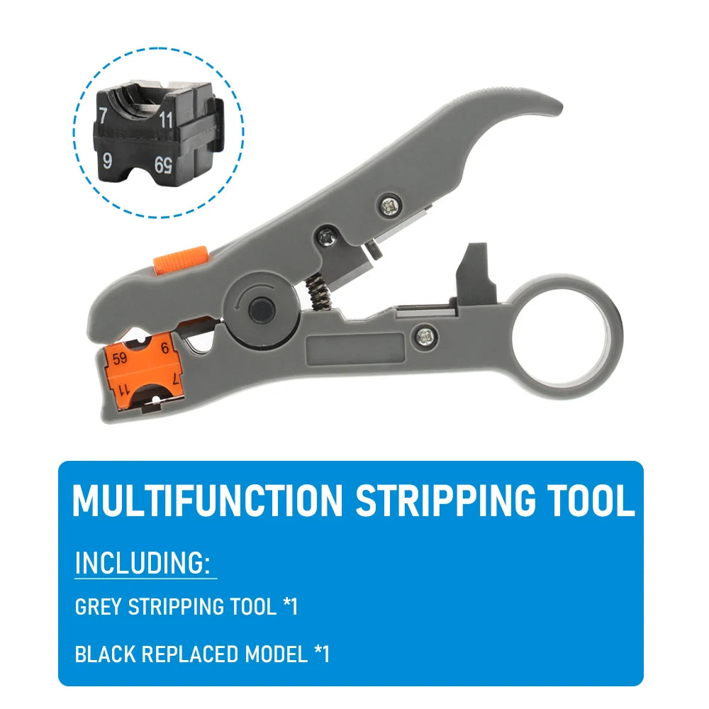 Multi-Functional Coaxial Cable Stripping Pliers | Wire Stripper Tool for UTP/STP RG59 close-up view