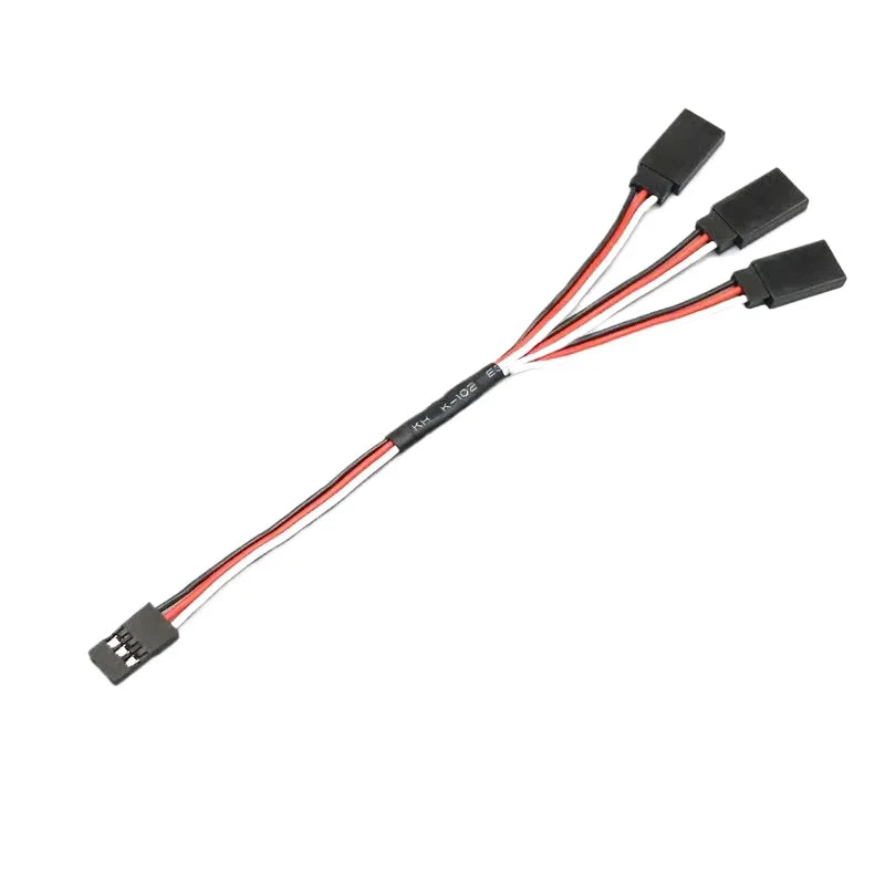 1PCS 20/30/50cm 1to1/ 1to2/ 1to3/ 1to4 RC Servo Extension Wire Cable Futaba 3 Pin JR P close-up view