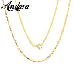 Andara 925 Sterling Silver 3mm Women's Clavicle Necklace Adjustable 16-24 Inch Anniver close-up view