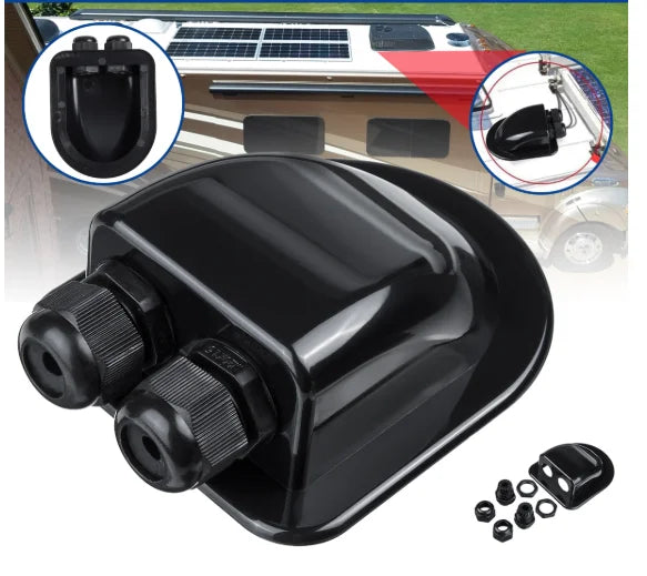 Camper Accessories Caravan Solar Car Junction Box Roof Wire Entry Solar Cable Motorhome Junction Box RV Caravan Accessories
