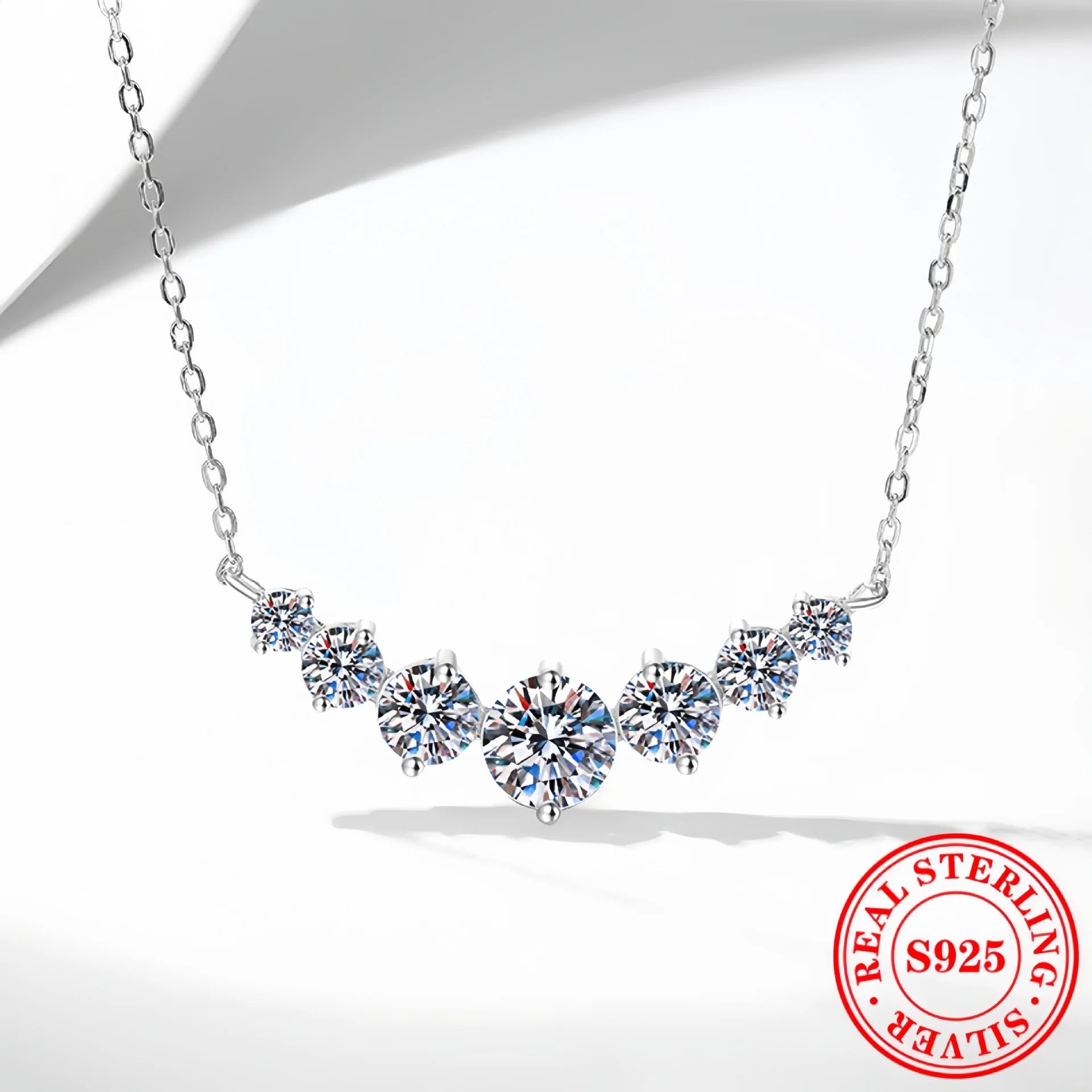 925 Sterling Silver Necklace Pendant 5A Zircon Fashion for Women Wedding Jewelry Engagement Charm Pa