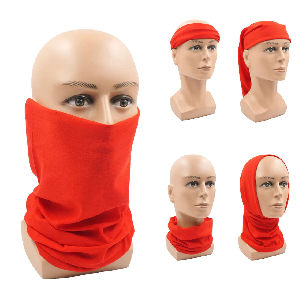 Summer UV-Protection Bandana Seamless Tube Scarf Headwear Cycling Face Cover Multi-use close-up view
