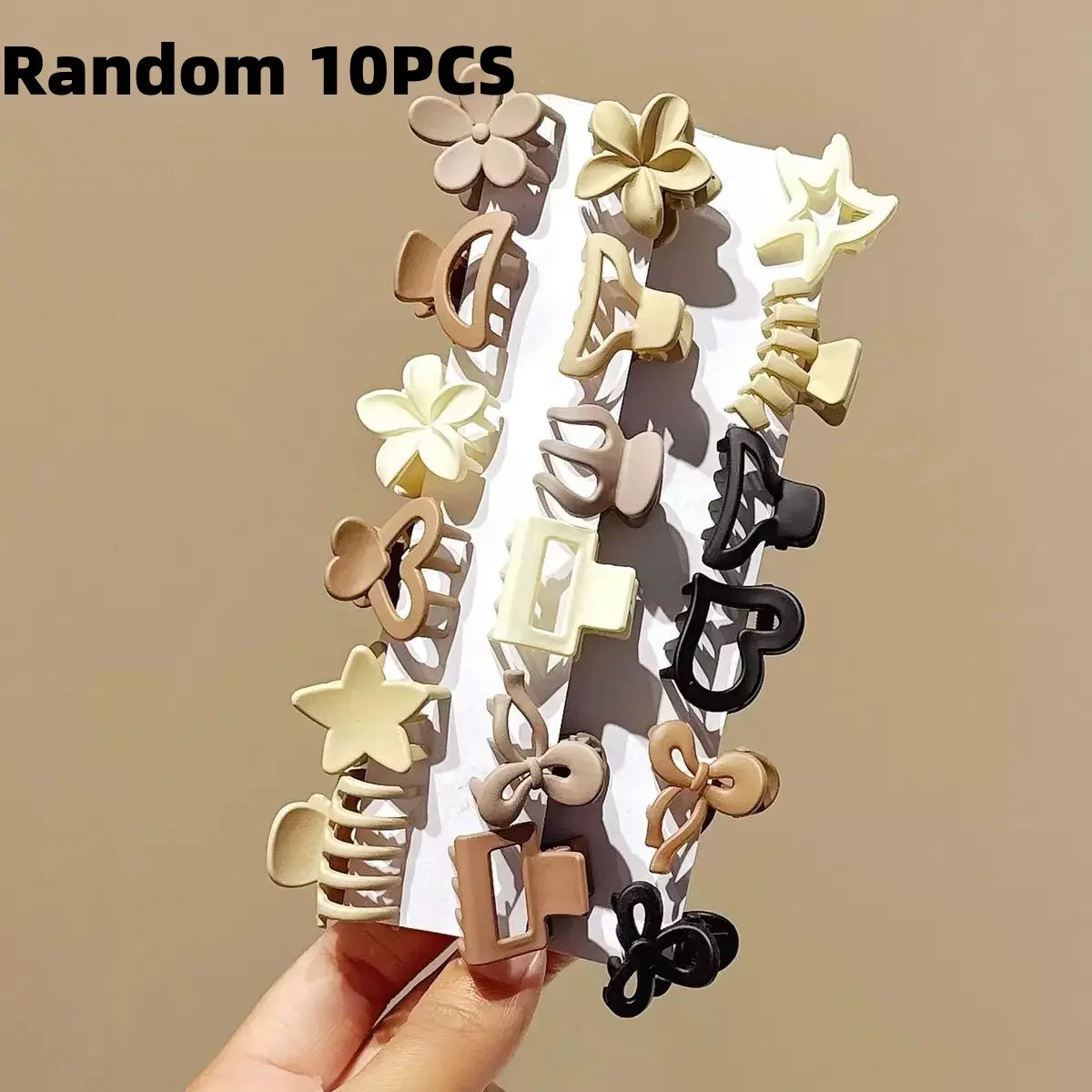 10/20/30Pcs Small Flower Hair Claw Clips for Women Girls Matte Rectange Jaw Clips Semicircle Barrettes for Thin Hair