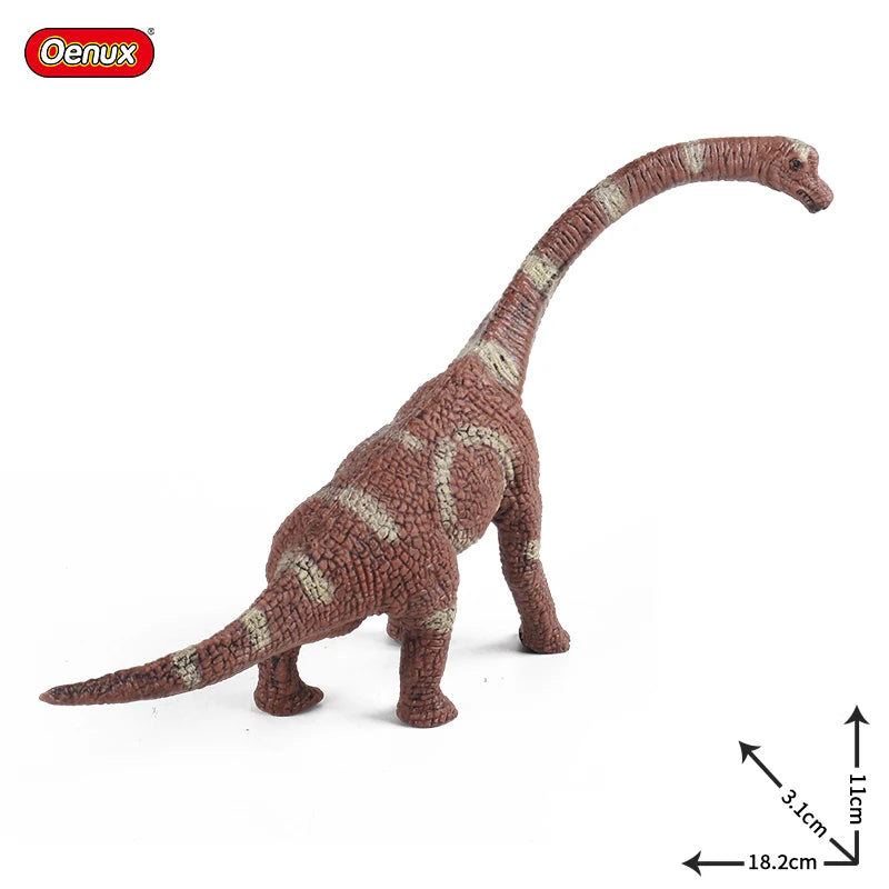 Oenux Jurassic Dinosaurs Action Figures Set | 5 Realistic PVC Models Collection Toy lifestyle view
