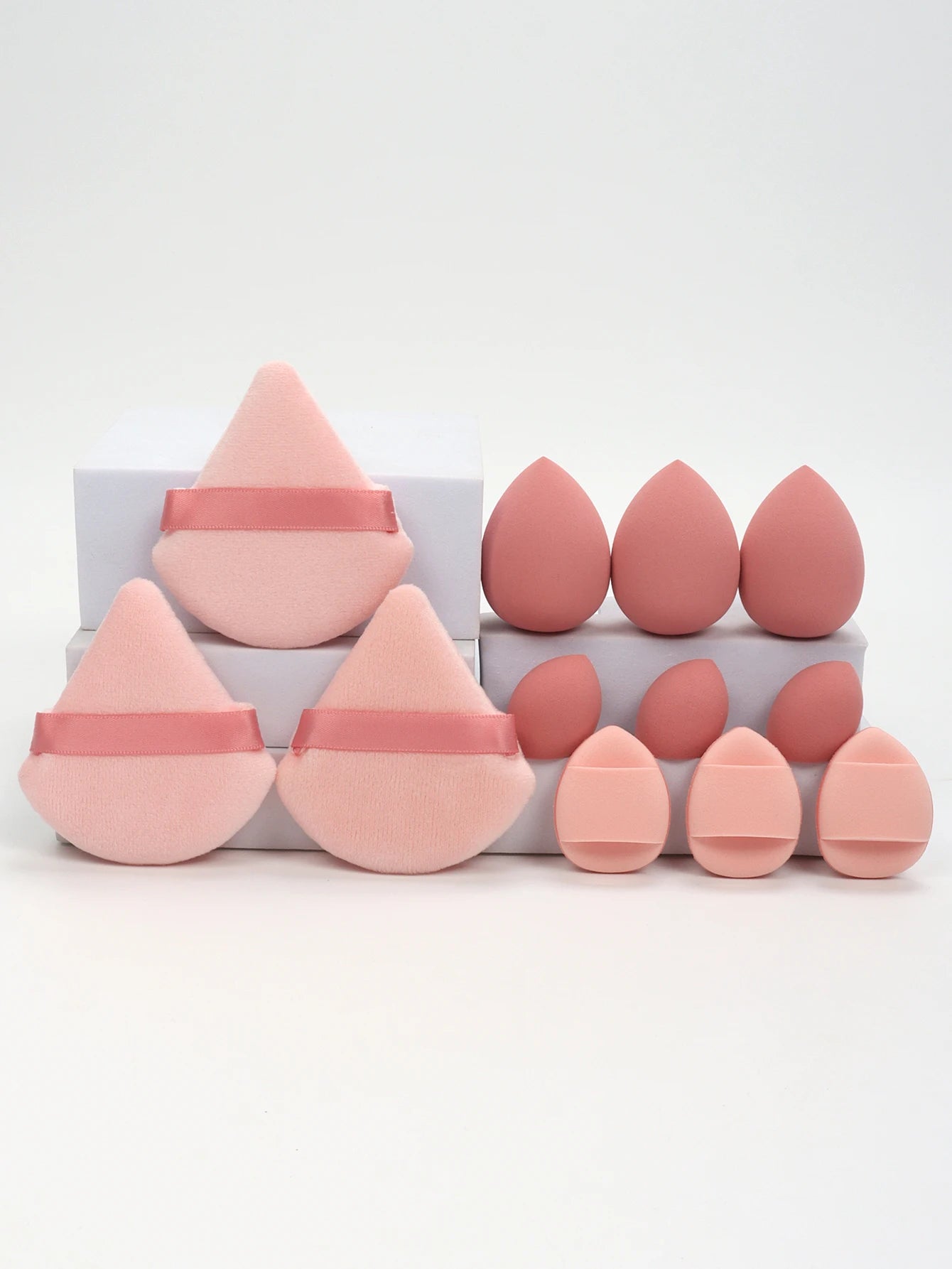 12-Piece All-Purpose Makeup Sponge Set, Made of 3 Loose Powder Puffs, 3 Mini Air Cush alternate view
