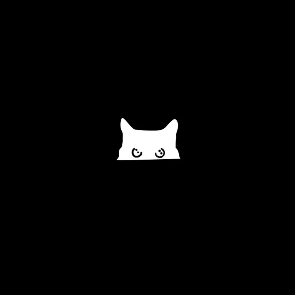 Black Cat Peeker Vinyl Decal alternate view