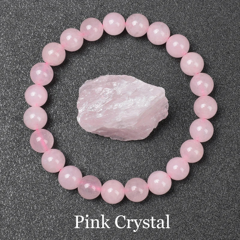 Natural Aquamarins Quartzs Beads Bracelet Women Men 6mm 8mm Sky Blue Stone Round Be additional angle