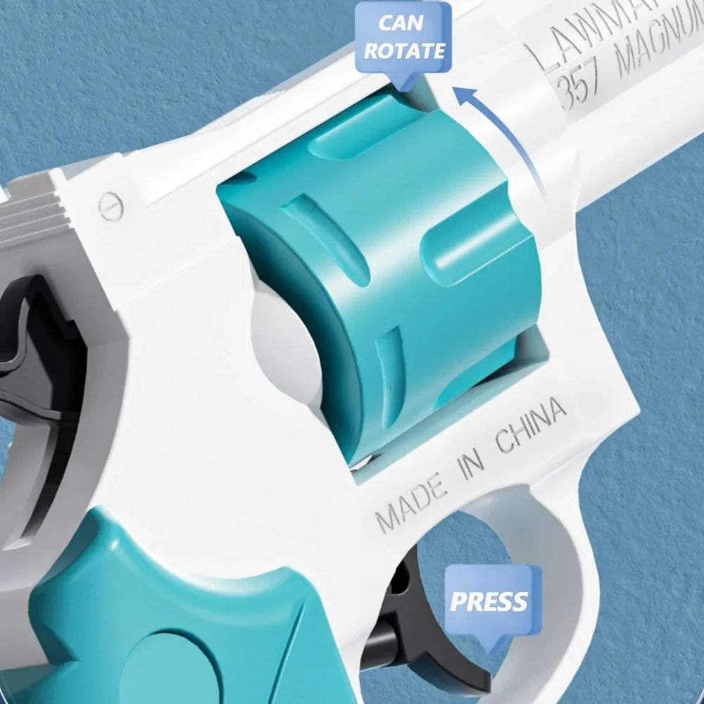 Water Blaster Revolver Toy | High-Powered Outdoor Water Gun for Kids lifestyle view