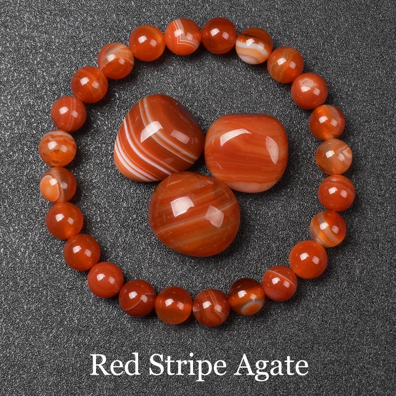 Natural Black Agates Beads Bracelet Women Men Genuine Black Onyx Natural Stone 6mm 8mm S detail view