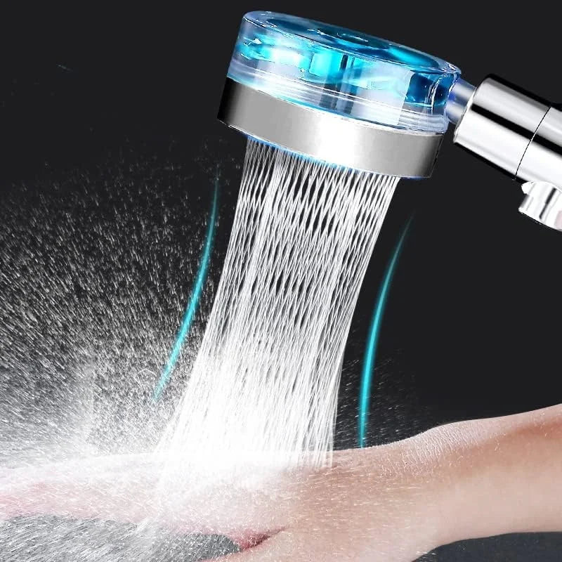 360 Degrees Rotation Turbo Fan Shower Head High Pressure Water Saving Spray Adjusta additional angle