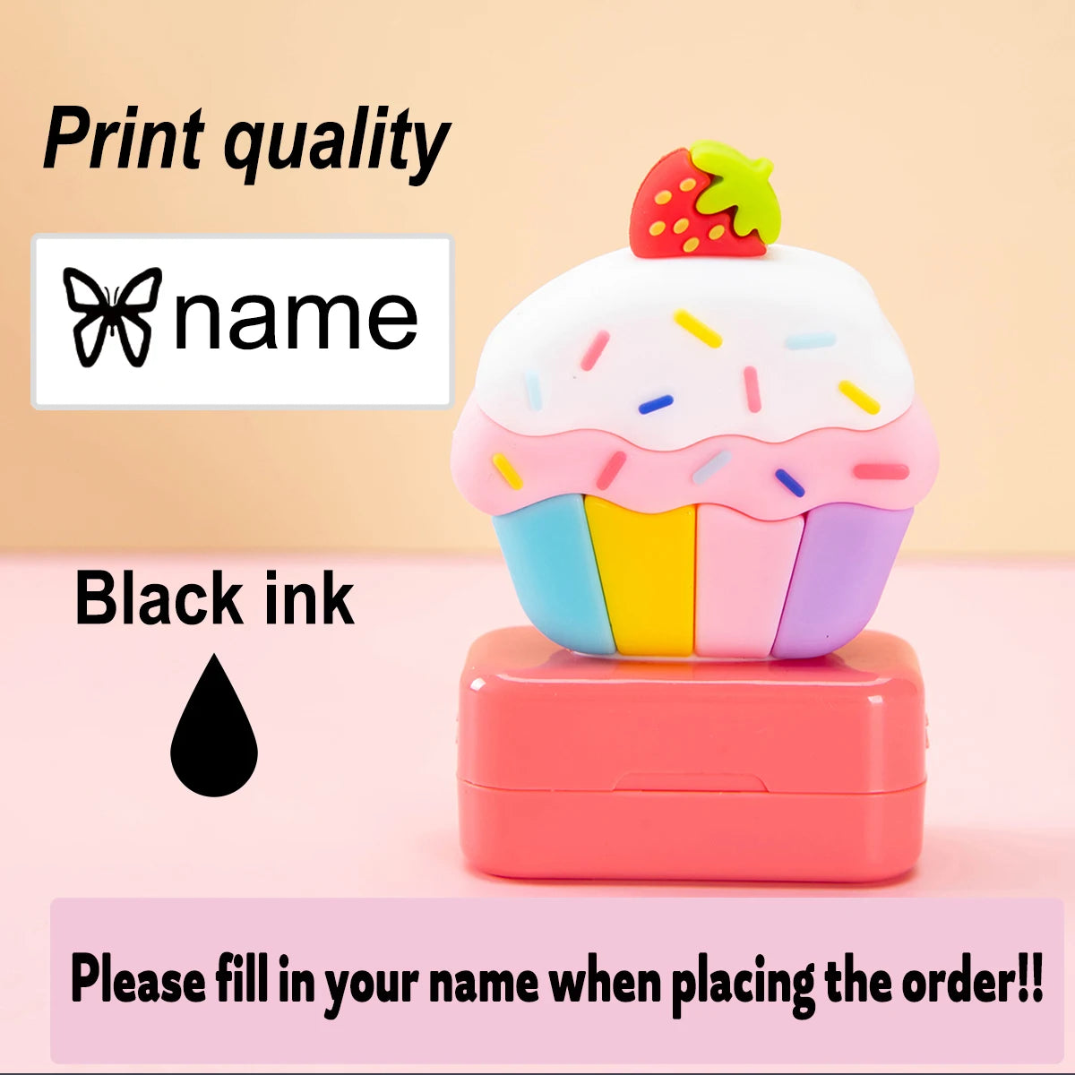 Custom Creative Cartoon Name Stamps | Personalized Seals for School Uniforms and Signatu detail view