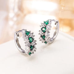New 925 sterling silver green zircon earrings exquisite earrings suitable for women p alternate view